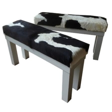 <p>Cow Hide Benches</p>